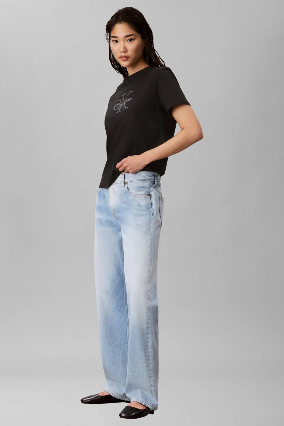 Calvin Klein JEANS T-shirt met logo - zwart