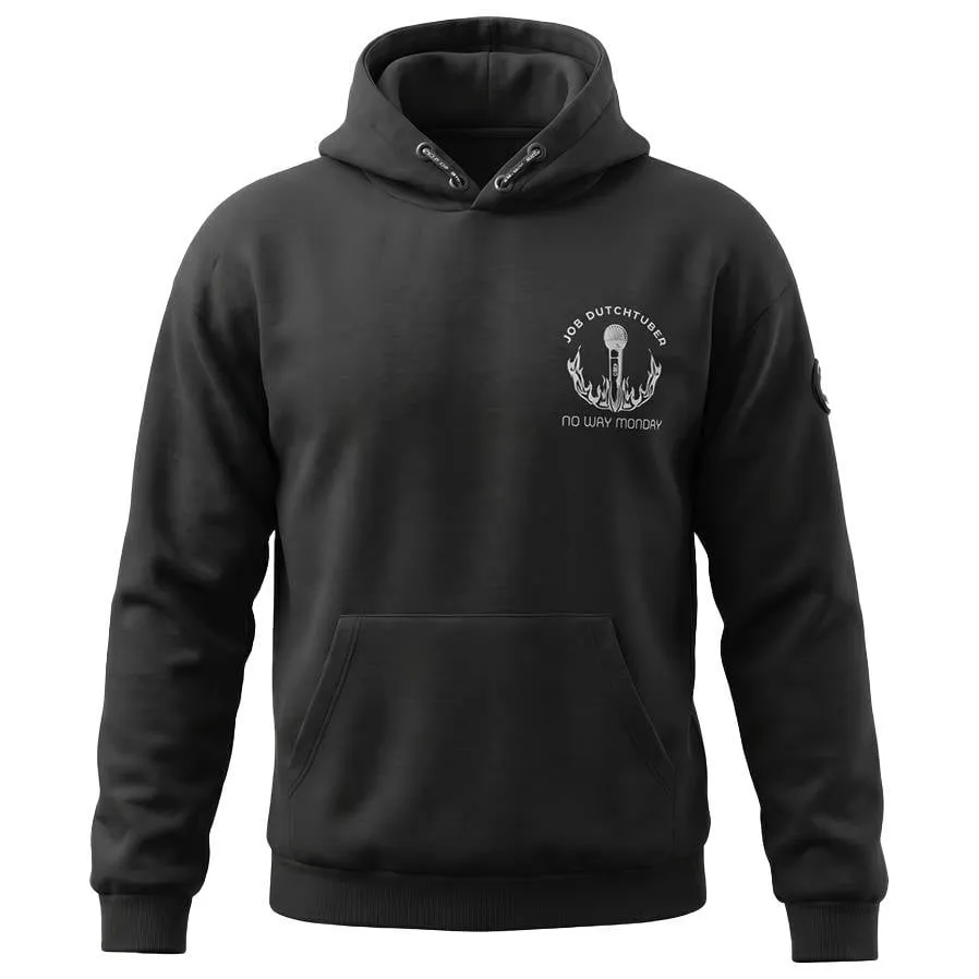 No Way Monday X Job Dutchtuber oversized hoodie met backprint - zwart, foto 2