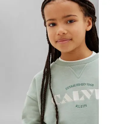 Calvin Klein sweater met logo - lichtgroen, foto 6