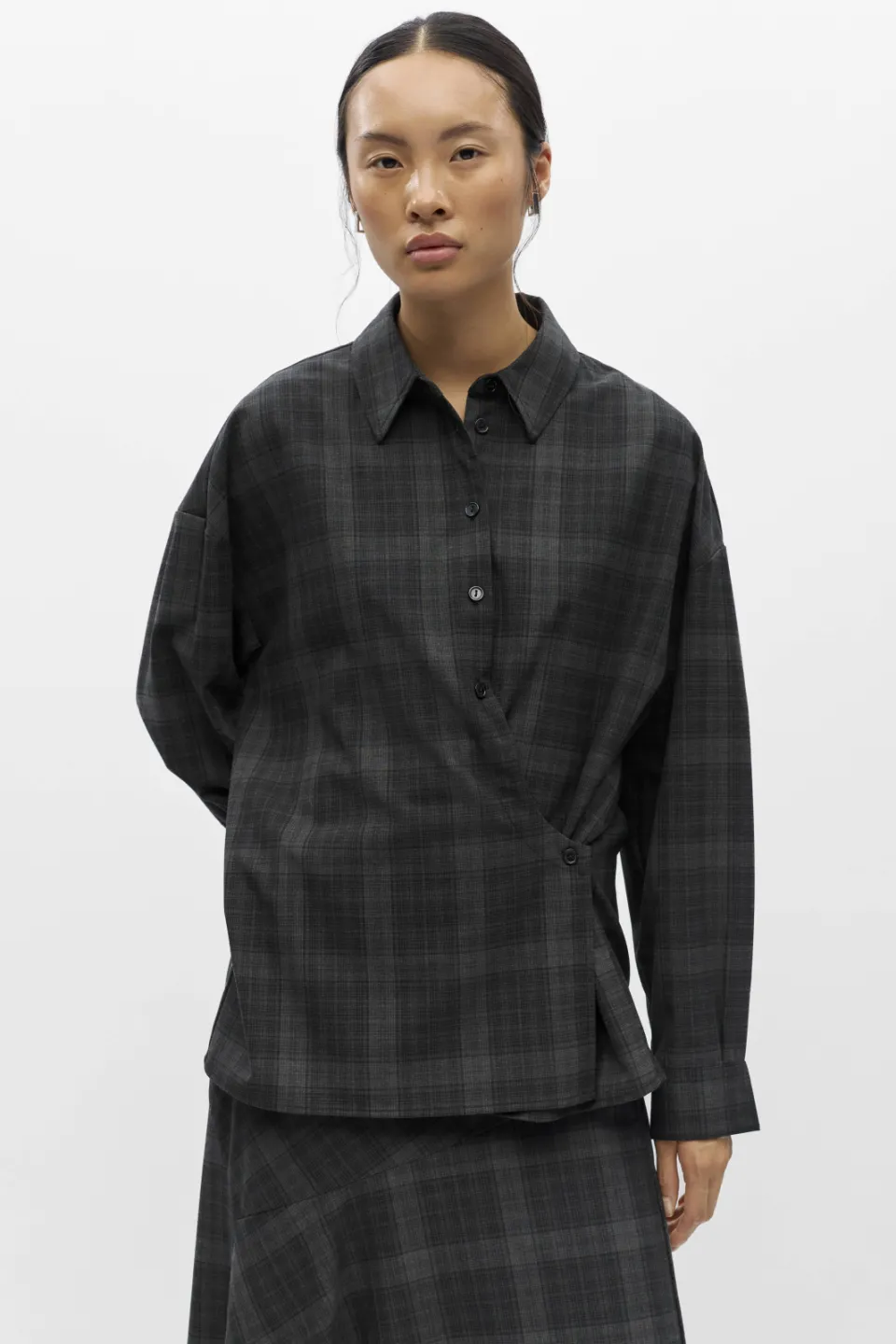 Object blouse antraciet, foto 3