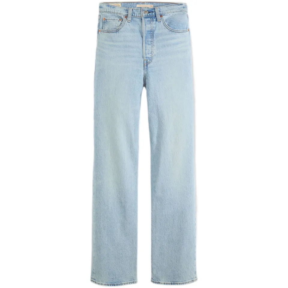 Levi's high waist straight leg jeans Ribcage light blue denim, foto 2