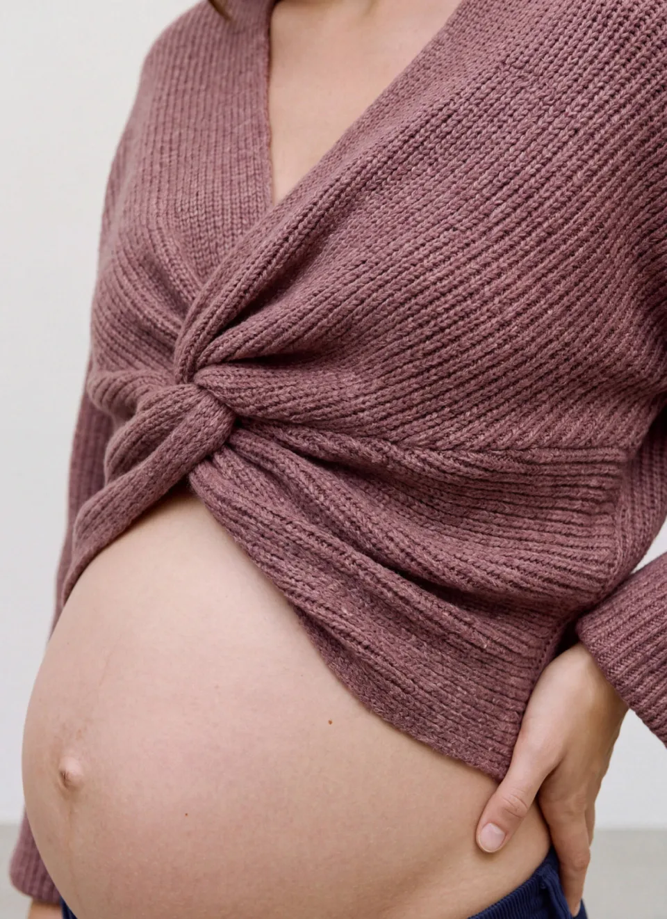 Mamalicious gebreide zwangerschapstrui - oudroze, foto 4