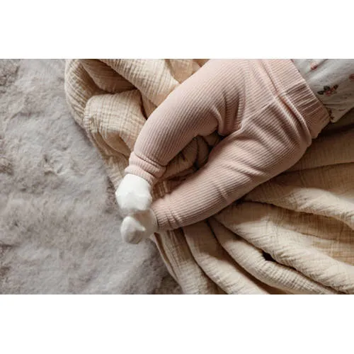 LEVV Newborn fluwelen casual broek lichtroze, foto 3