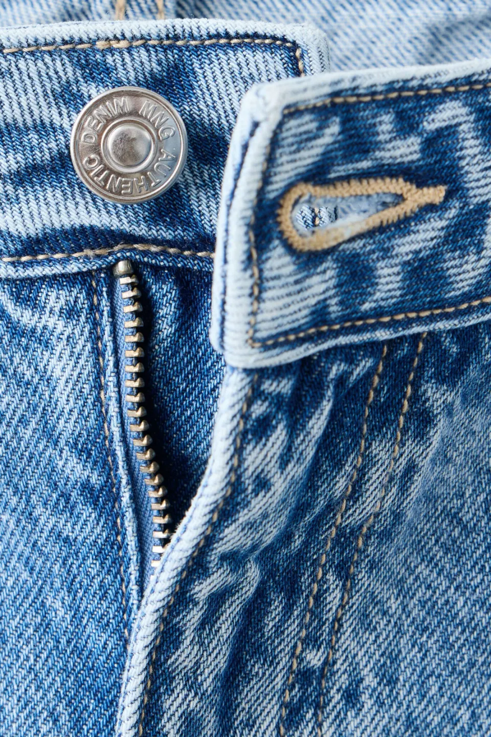 Mango TEEN wide leg jeans met studs - mediumblauw, foto 7