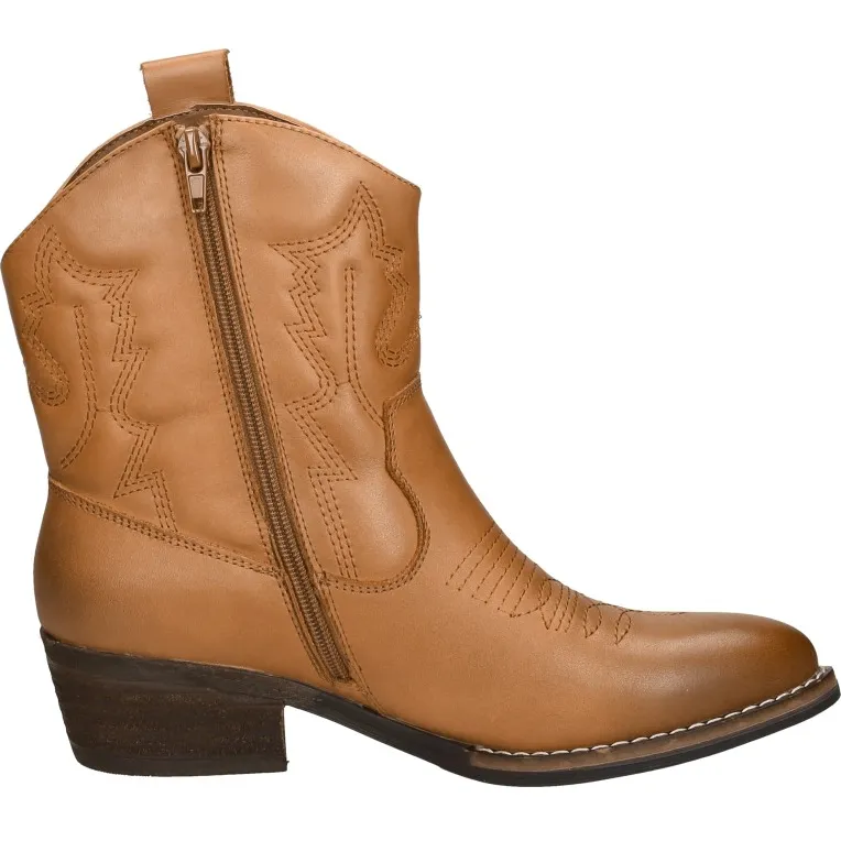 Sub55 Western Boots enkellaarsjes cognac