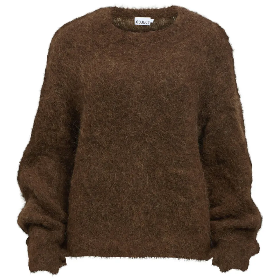 Object pullover met wol - bruin, foto 2
