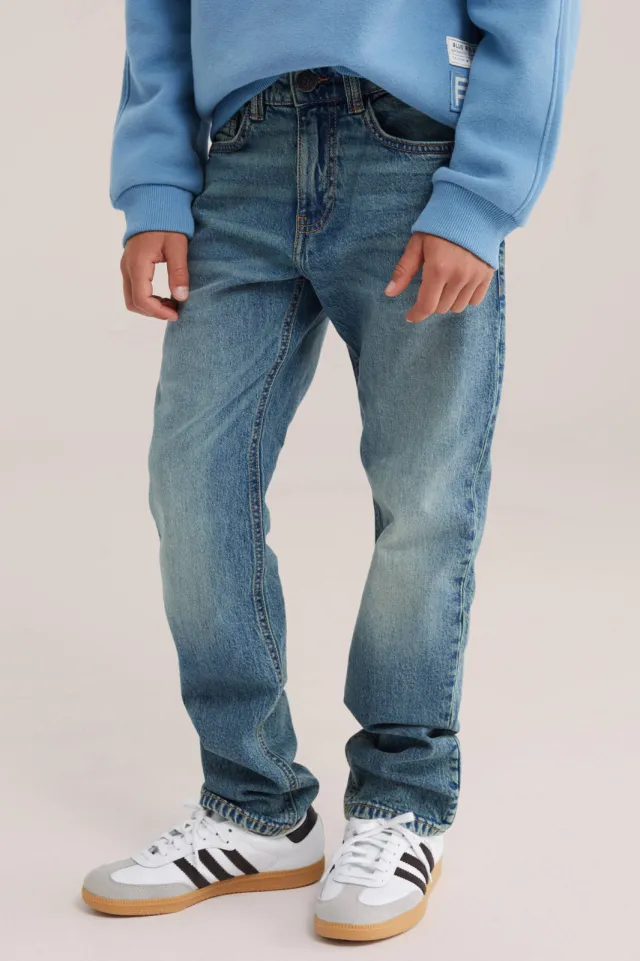 WE Fashion Blue Ridge waist regular fit jeans medium blue denim, foto 3