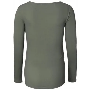 Noppies Sara zwangerschaps- en voedingslongsleeve olijfgroen, foto 2