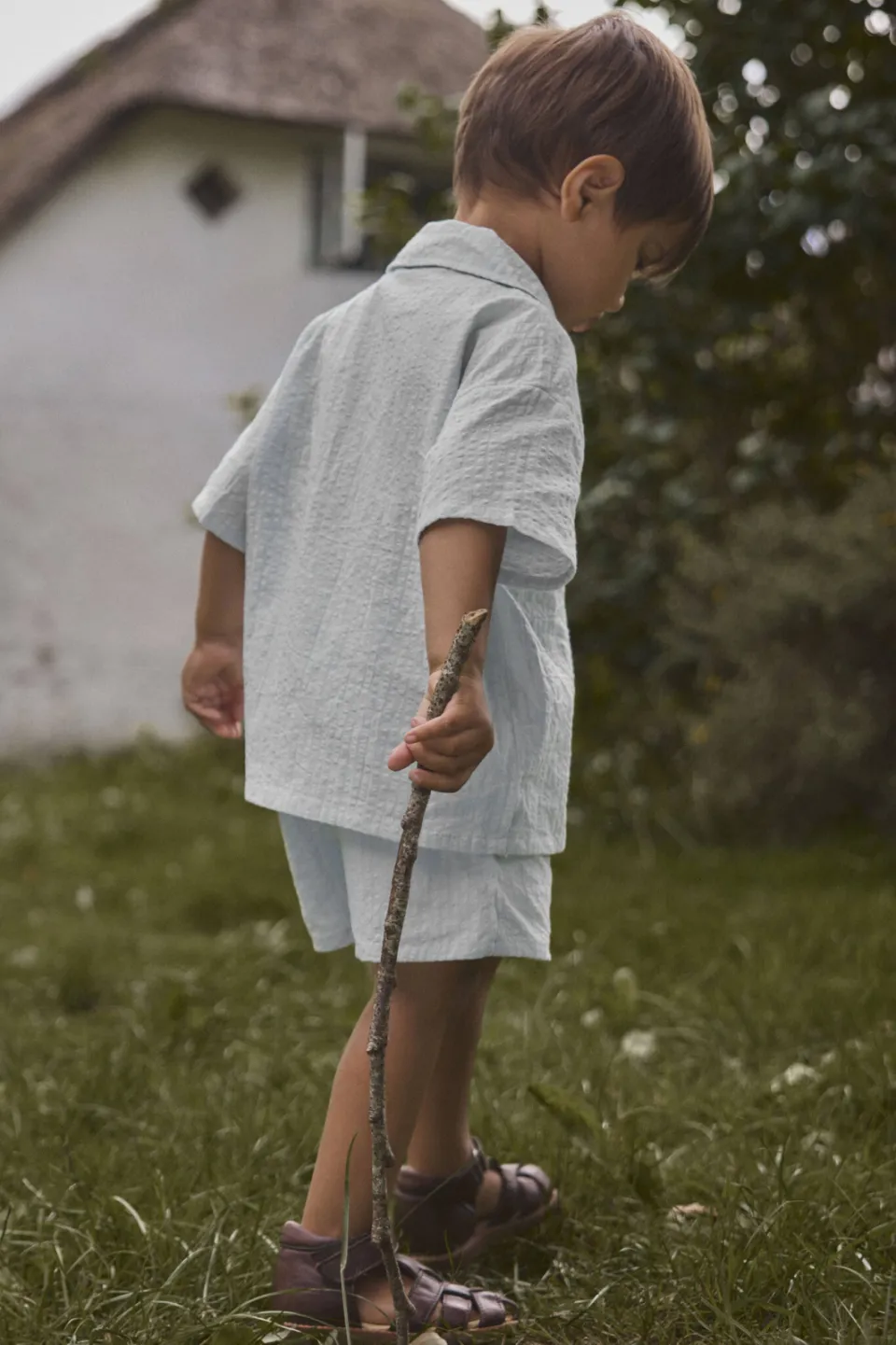 Lil' Atelier Mini junior casual short lichtblauw, foto 3
