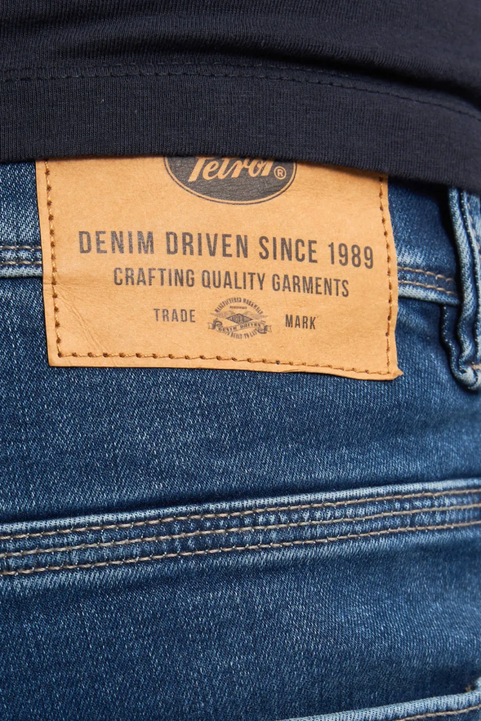 Petrol Industries slim fit jeans SEAHAM met riem medium blue, foto 6