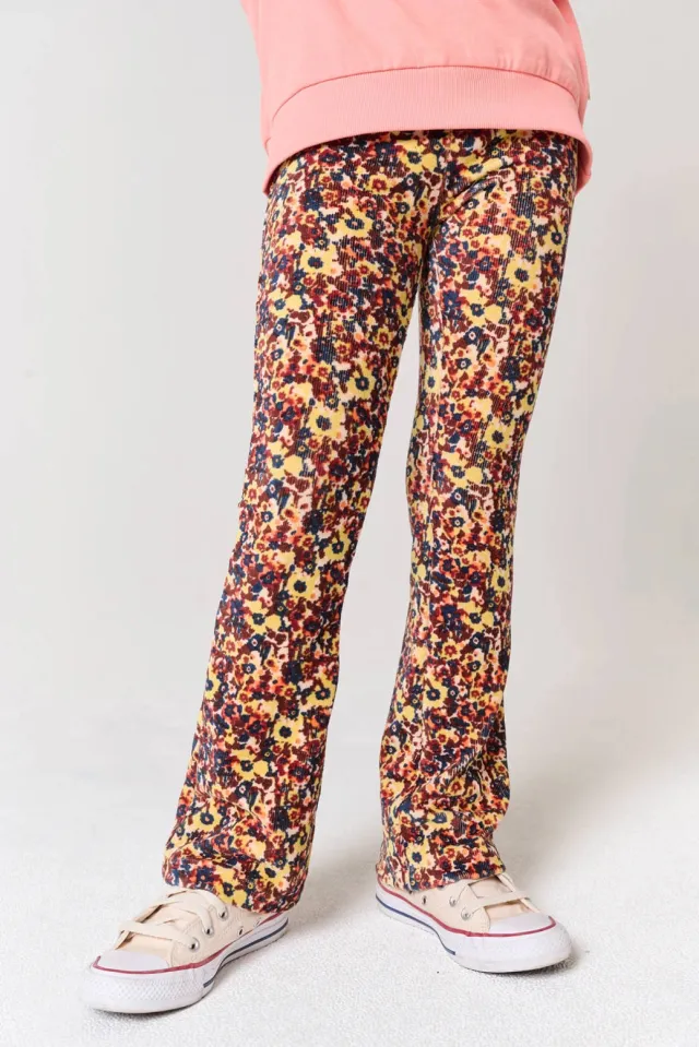 Tumble 'n Dry TND Vivienne flared gebloemde broek geel Geel/rood/oranje