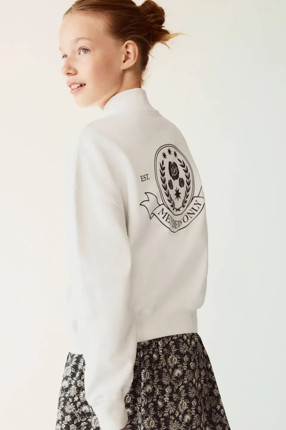 Mango Kids sweater met backprint - naturel wit, foto 4