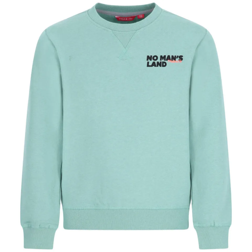 TYGO & vito sweater met backprint - blauw, foto 2