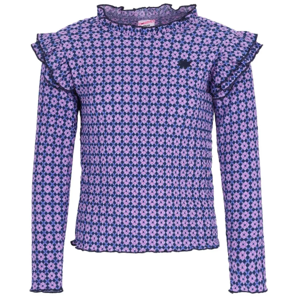 B.Nosy longsleeve met ruches paars, foto 2