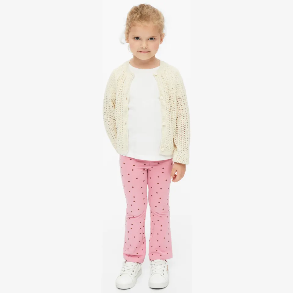 s.Oliver legging met glitters roze Roze/bruin