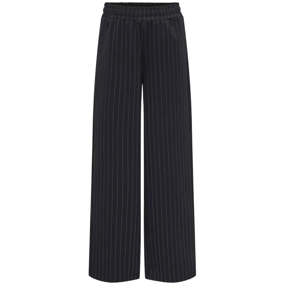 Only wijde broek donkerblauw met krijtstreep Donkerblauw/ecru
