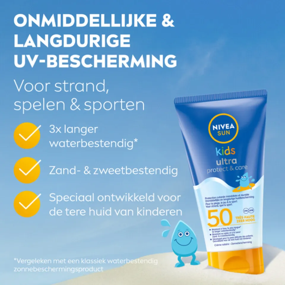 Nivea Sun Kids Ultra Protect & Care zonnebrandlotion SPF 50+ wit, foto 3