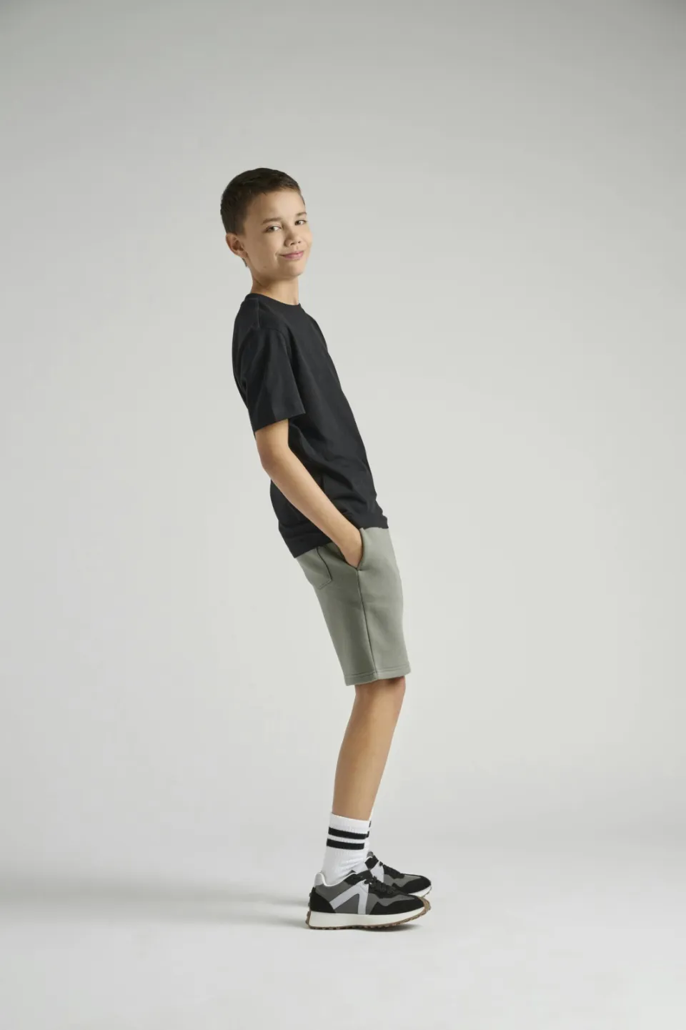 Only & Sons regular sweatshort grijs, foto 5