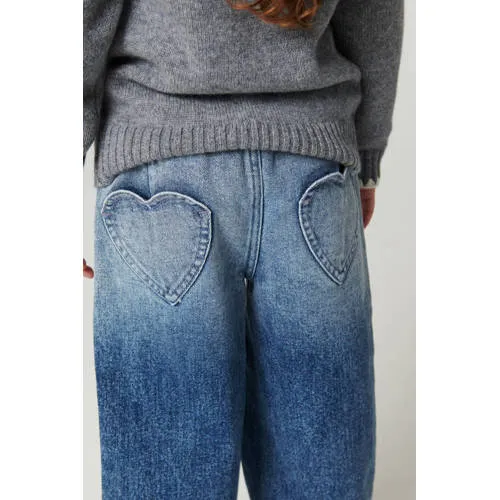 Copenhagen Colors barrel dip-dye jeans met patches - blauw, foto 4