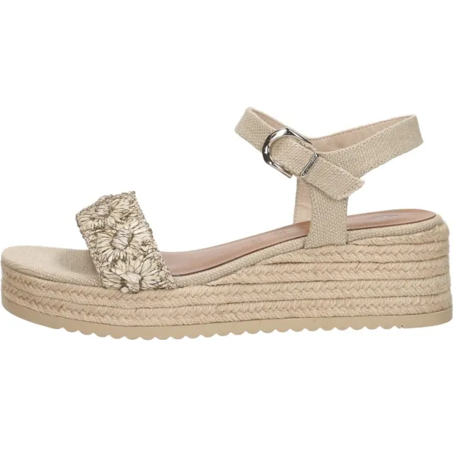 Tamaris sandalen met touwzool beige, foto 2