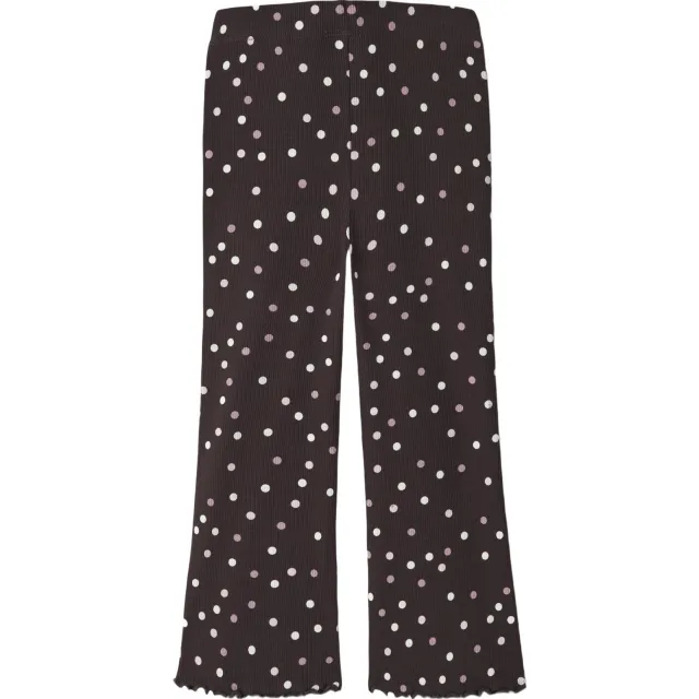 NAME IT MINI flared broek met stippen bruin