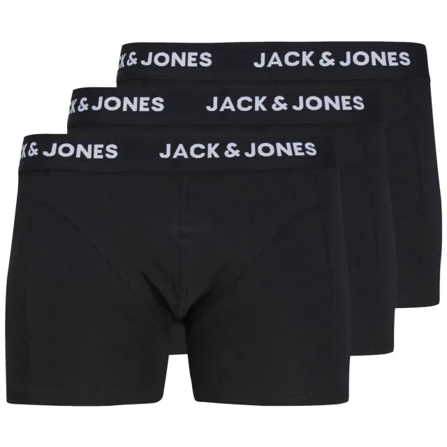 Jack & Jones Anthony trunk boxershorts zwart 3-pack zwart - wit