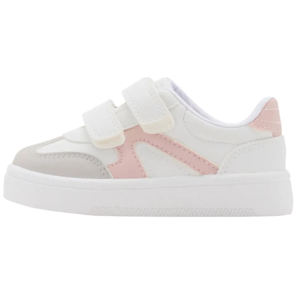 Mango Kids leren sneakers - wit/lichtroze, foto 3