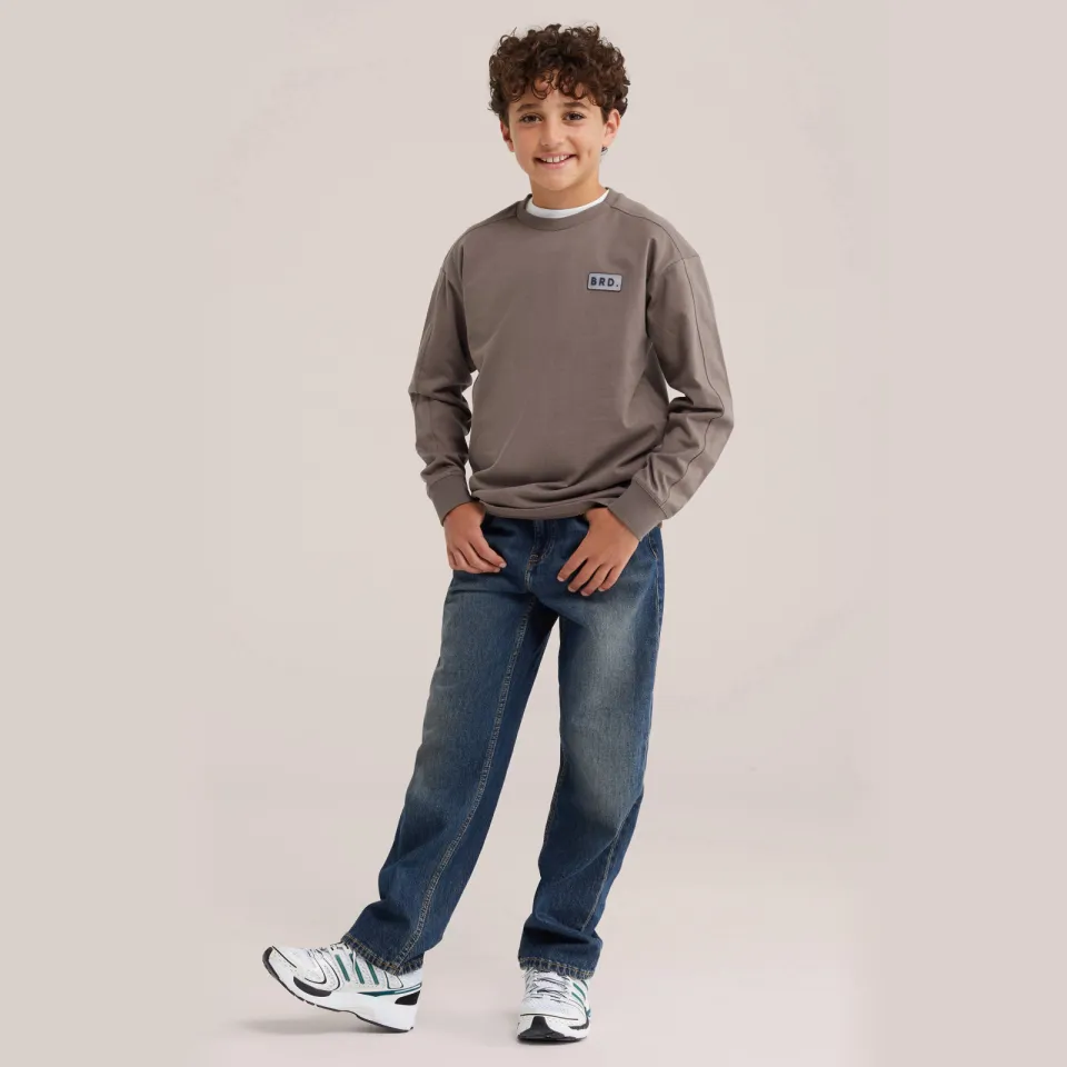 WE Fashion Blue Ridge longsleeve taupe, foto 3