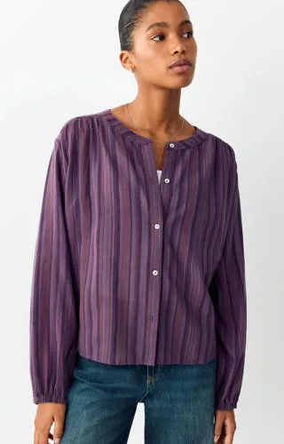 Mango gestreepte blouse paars, foto 2