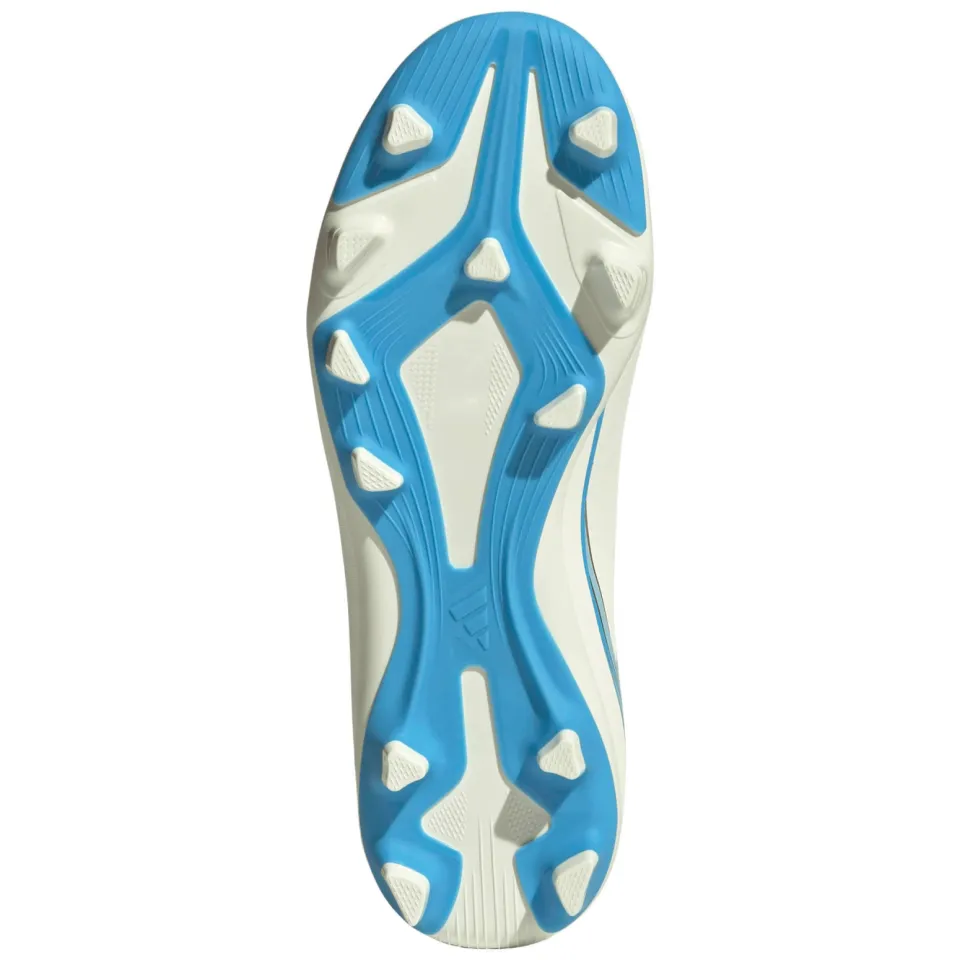 Adidas Performance F50 Mess Club junior imitatieleren voetbalschoenen - ecru/blauw, foto 4