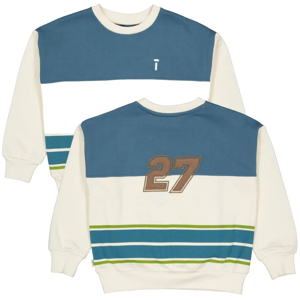 QPI gestreepte sweater - blauw, foto 3