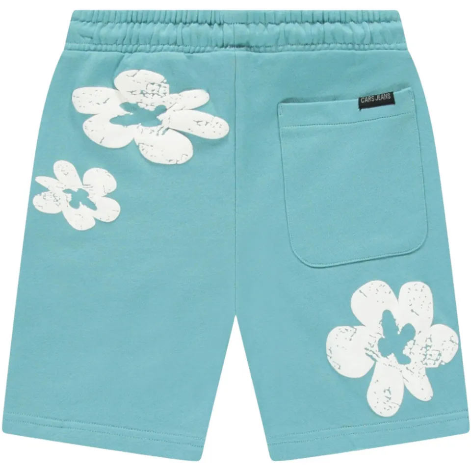 Cars Florian gebloemde sweatshort lichtblauw, foto 3