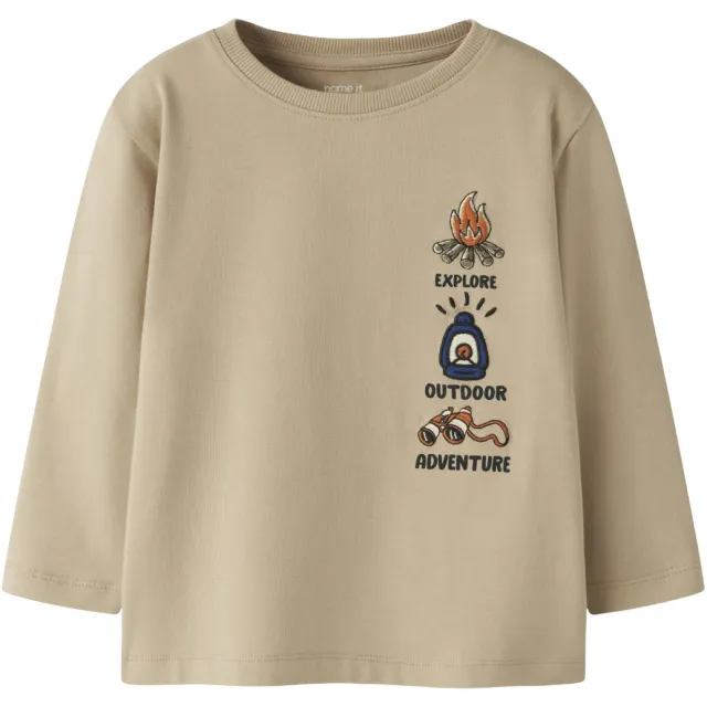 NAME IT MINI longsleeve lichtbruin, foto 2
