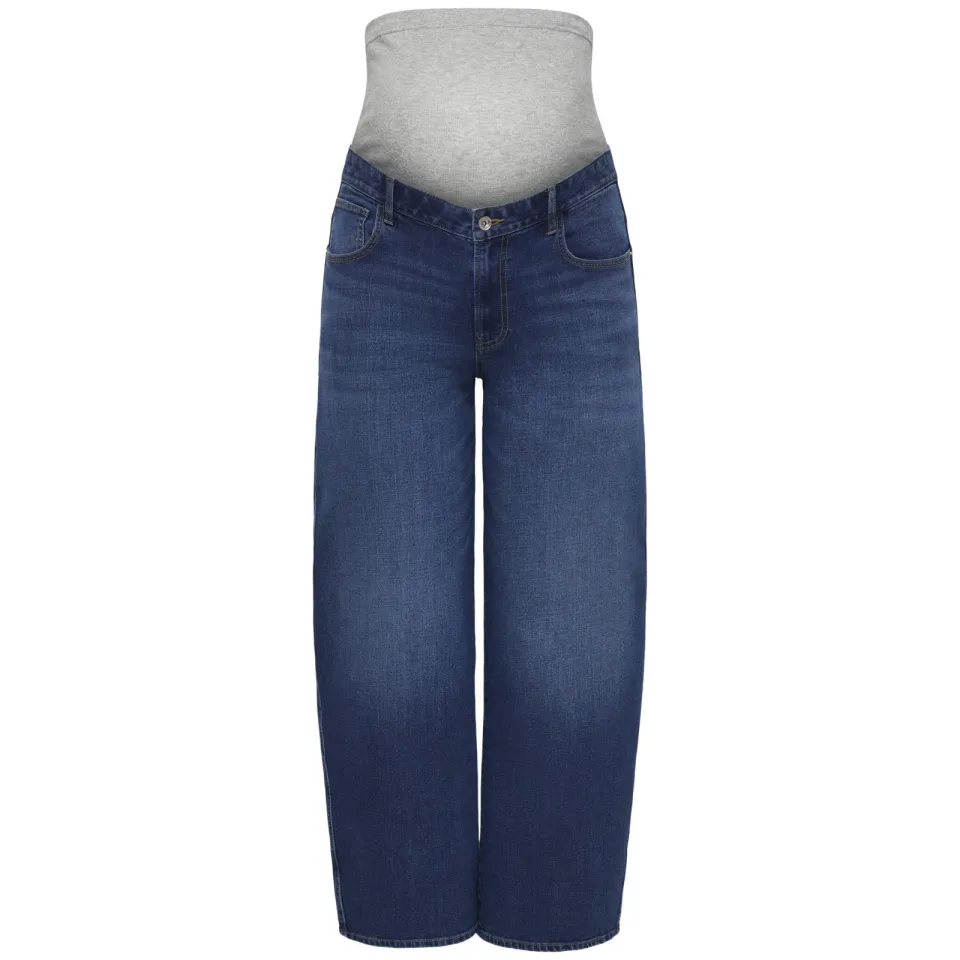 Only MATERNITY barrel zwangerschaps jeans - dark blue denim, foto 2