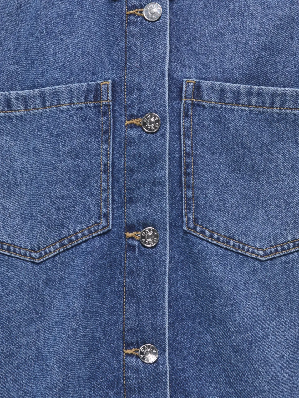 KIDS ONLY GIRL denim blouse met franjes mediumblauw, foto 4