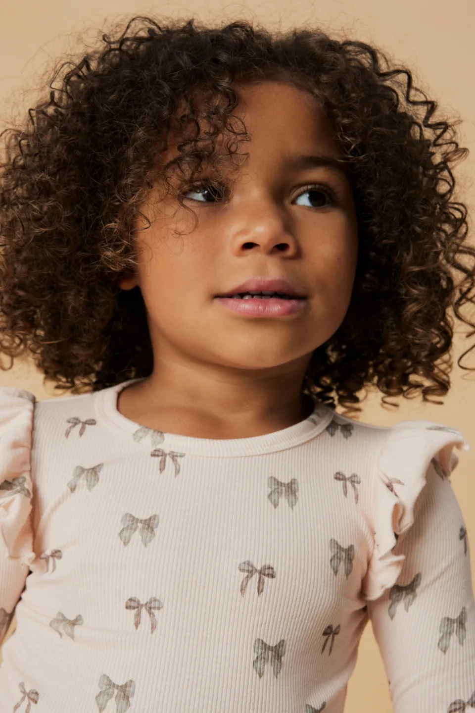 Lil' Atelier mini longsleeve crème Zalmroze