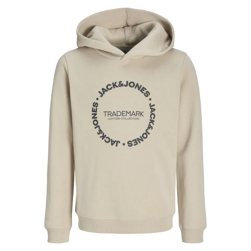 Jack & Jones JUNIOR hoodie met logo - beige, foto 2