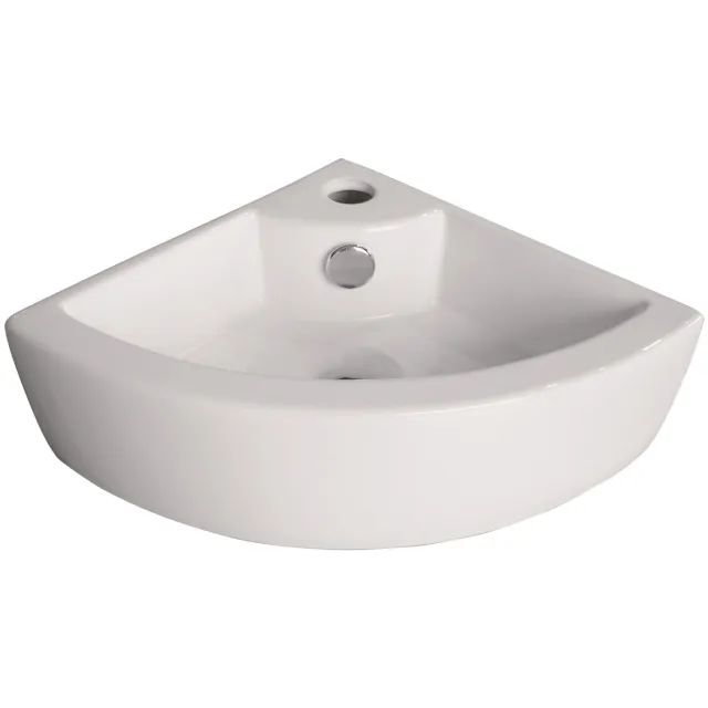 Go by Van Marcke Fontein VM Go Hera Hoekfontein 44x31x12cm Porselein Glans Wit