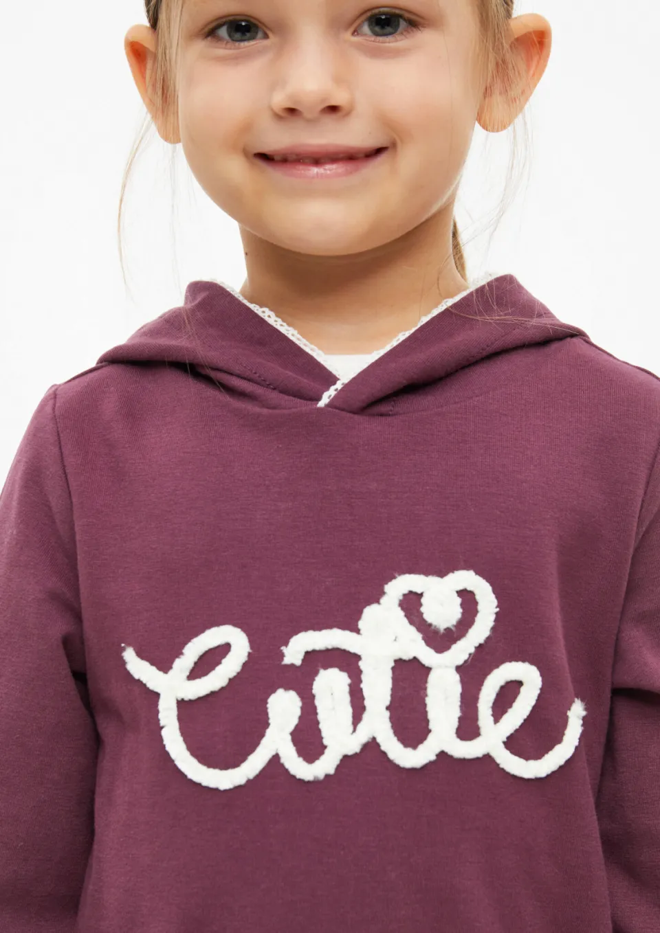 S.Oliver hoodie met tekst - donkerpaars, foto 6