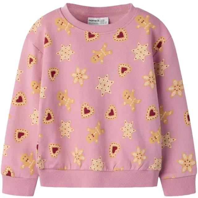 NAME IT MINI sweater met print - roze