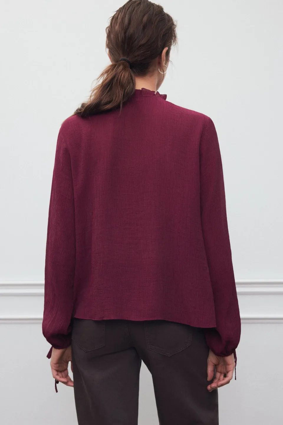 Mango TEEN blouse met ruches - paars, foto 3