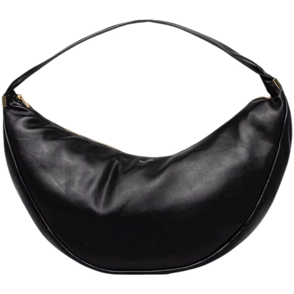Calvin Klein Pinched Soft Crescent handtas zwart