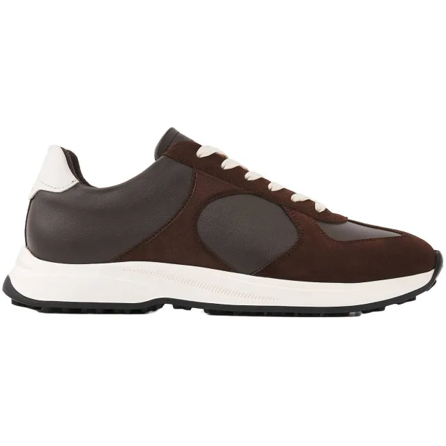 Nubikk suède sneakers - donkerbruin