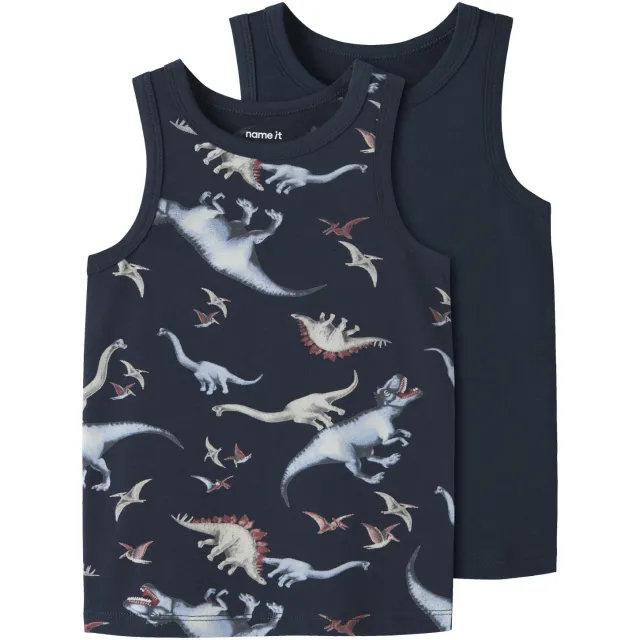 NAME IT Mini hemd met print donkerblauw set van 2