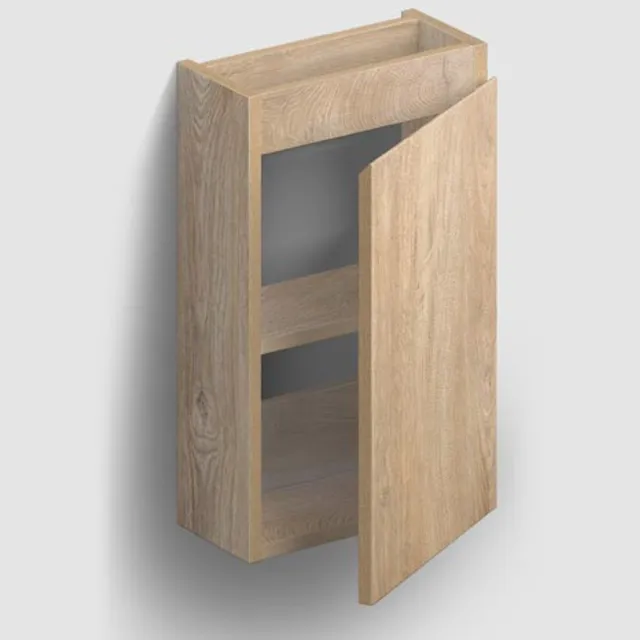 Clou Flush 3 fonteinkast met deur grieks eiken Bruin