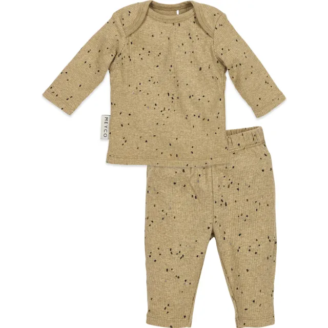 Meyco Rib Mini Spot pyjama toffee melange, foto 2