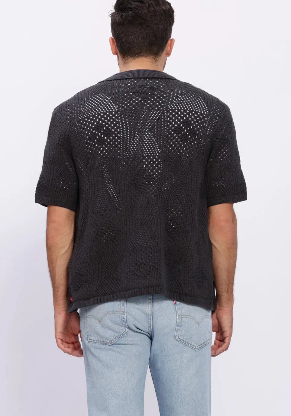 Levi's Heren Overhemden Sweater Camp Shirt - Donkergrijs, foto 3