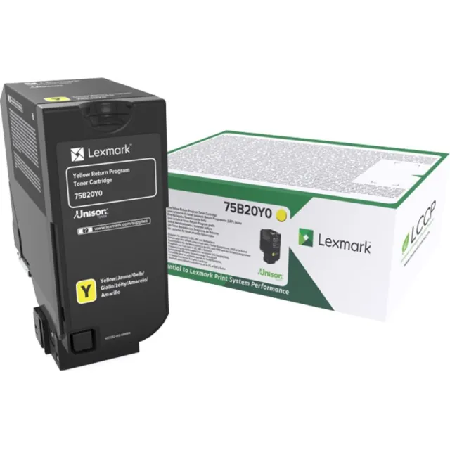 Lexmark 75B20Y0 Toner Geel Yellow