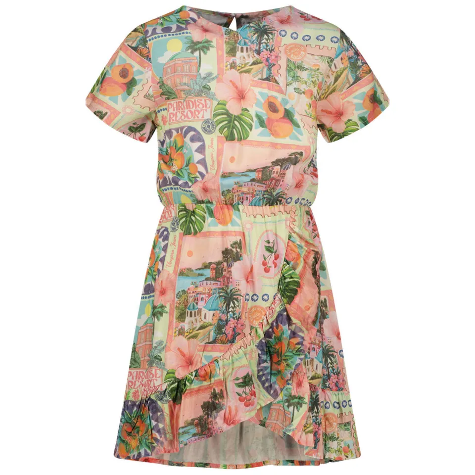 Vingino midi jurk met all-over print groen/multicolor, foto 2