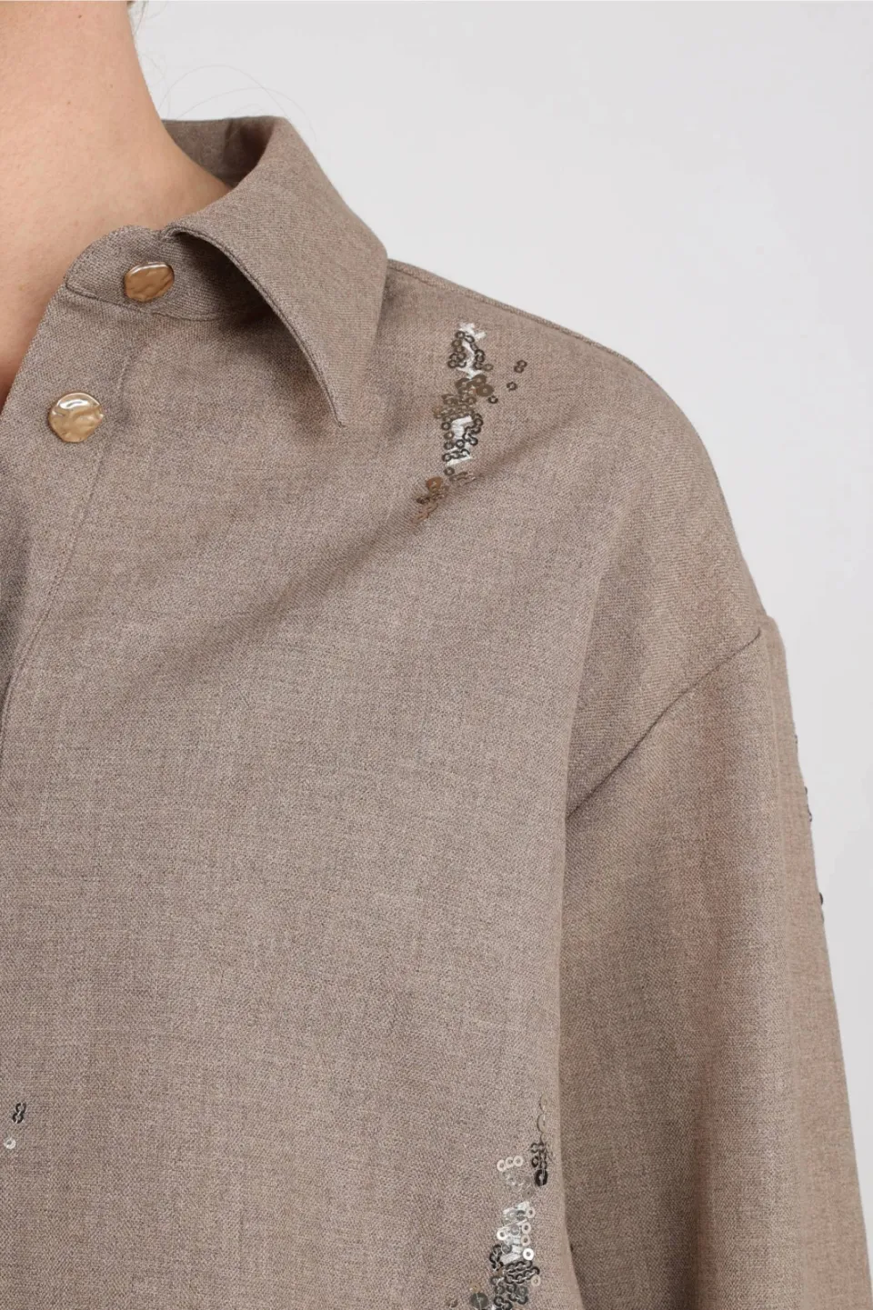 NUKUS Annelynn blouse taupe, foto 8